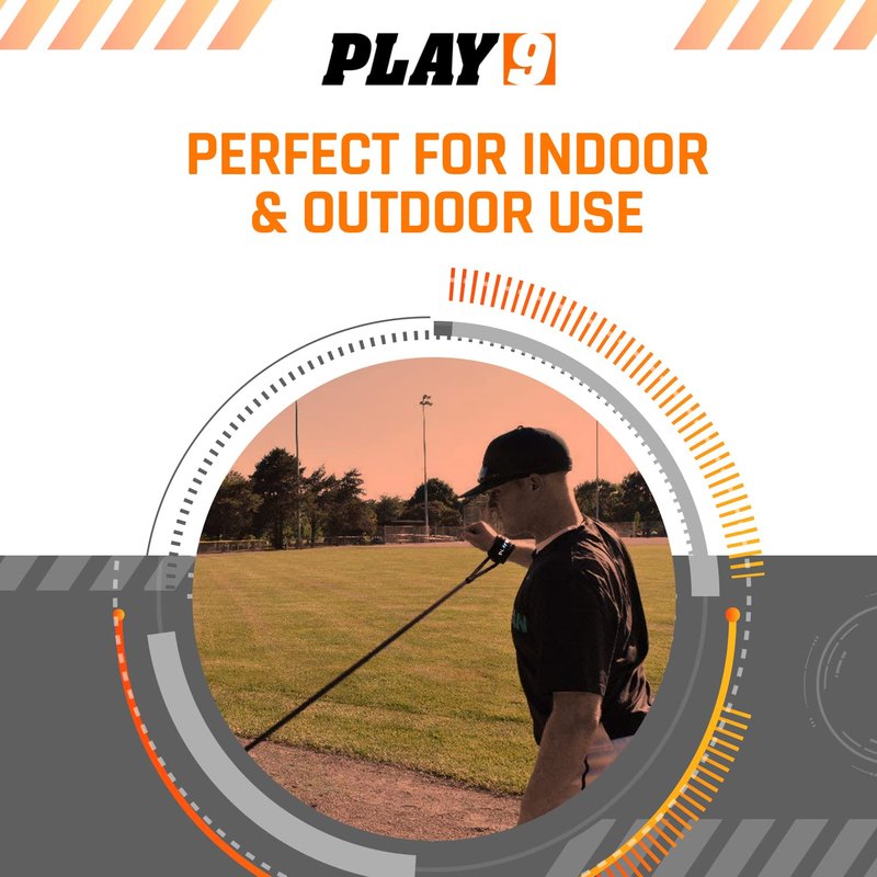 Shop Play 9 - Baseball Bands for Stretching - Baseball Bands for Arm Strength - with Anchor Straps & Door Mount for Versatile Use - Resistance Bands for Conditioning & Recovery