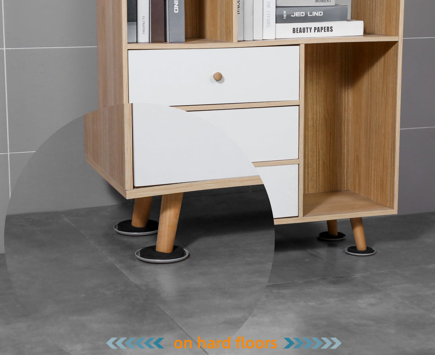 Furniture Sliders for Carpet - Furnigear 8 PCS 5" Furniture Sliders, Heavy-Duty Furniture Gliders Movers for Hardwood Floors, Plastic Moving Pads for Heavy Furniture, Floor Protectors for Carpet