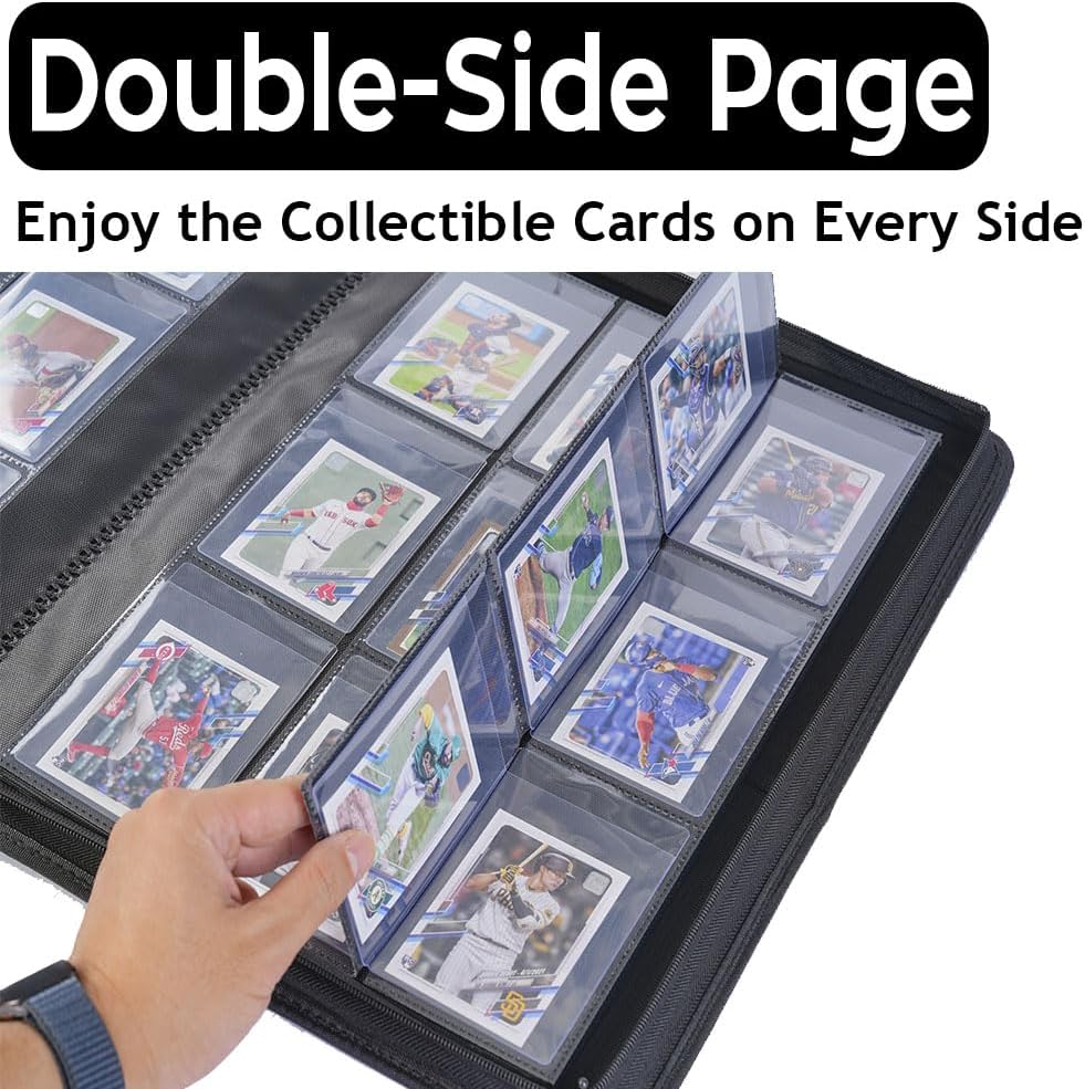 Premium Semi Rigid Card Holder Binder by Card Saver 1 - Holds 360 Trading & Sports Cards | Classic White
