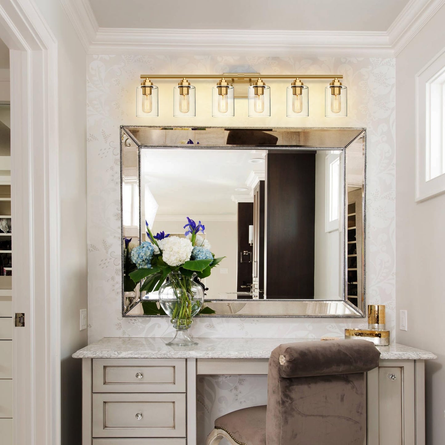 SKEJAO 6-Light Vanity light,Gold, SK106G