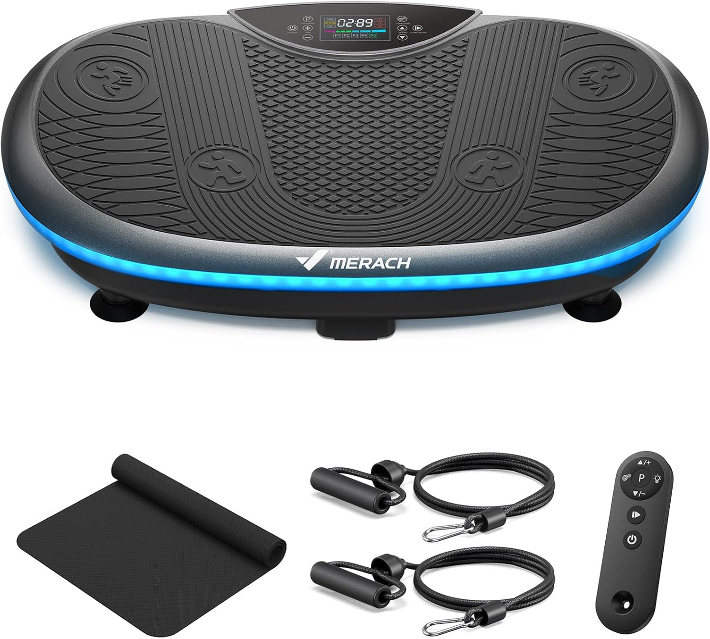 MERACH Vibration Plate - 4D Whole Body Workout Machine for Lymphatic Drainage & Weight Loss | Home Fitness Equipment with Bluetooth