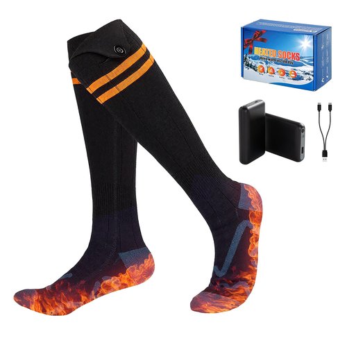 Graciadeco Heated Socks for Men Women, Socks Foot Warmers, Rechargeable Heated Outdoor Camping Skiing Hunting