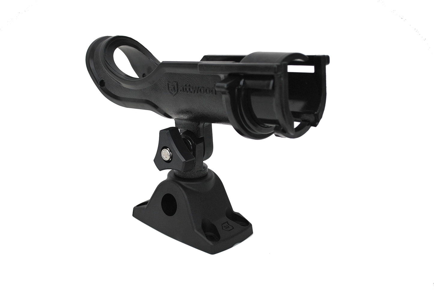 Attwood 5009-4 Heavy-Duty Adjustable Rod Holder with Combo Mount, Black Finish