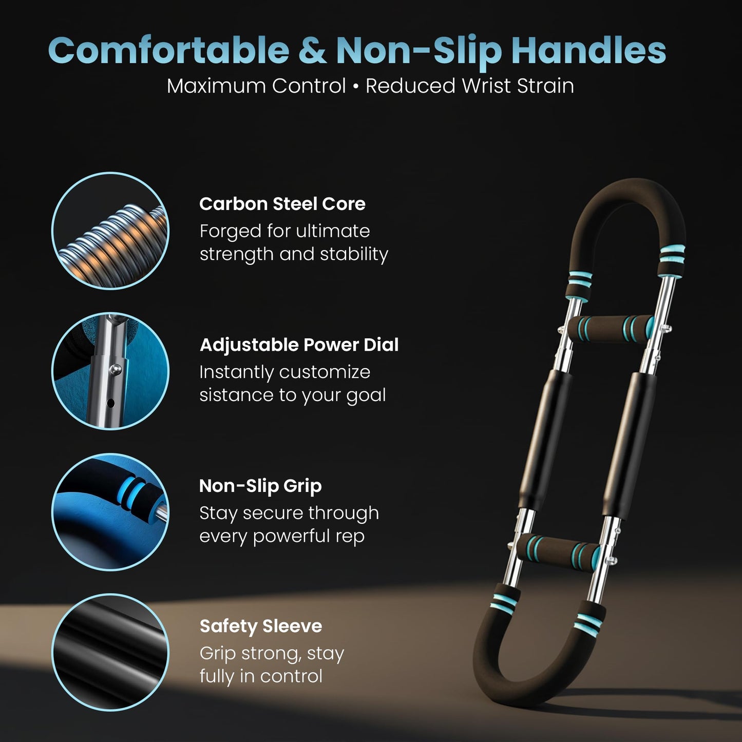 Mr Sculpt Gorilla Bar 90-120lb, Adjustable Twister Arm Trainer for Chest Workout. Muscle Trainer for Enhancing Upper Body Muscle. Home Gym Equipment for Body Strength. Portable Power Twister bar