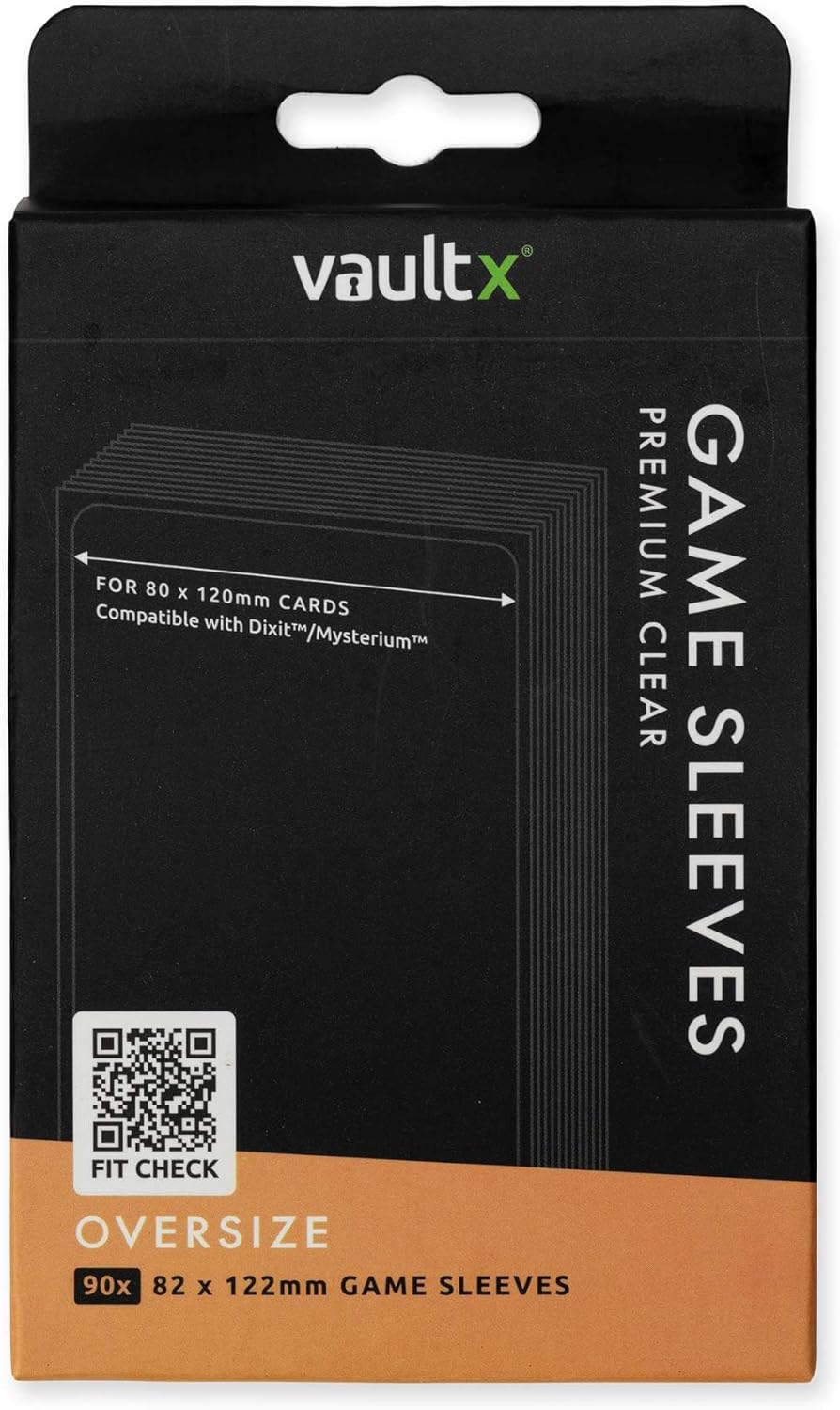 Vault X Oversize Board Game Sleeves - Premium Clear Quality | 82 x 122mm (90 Pack) for Dixit