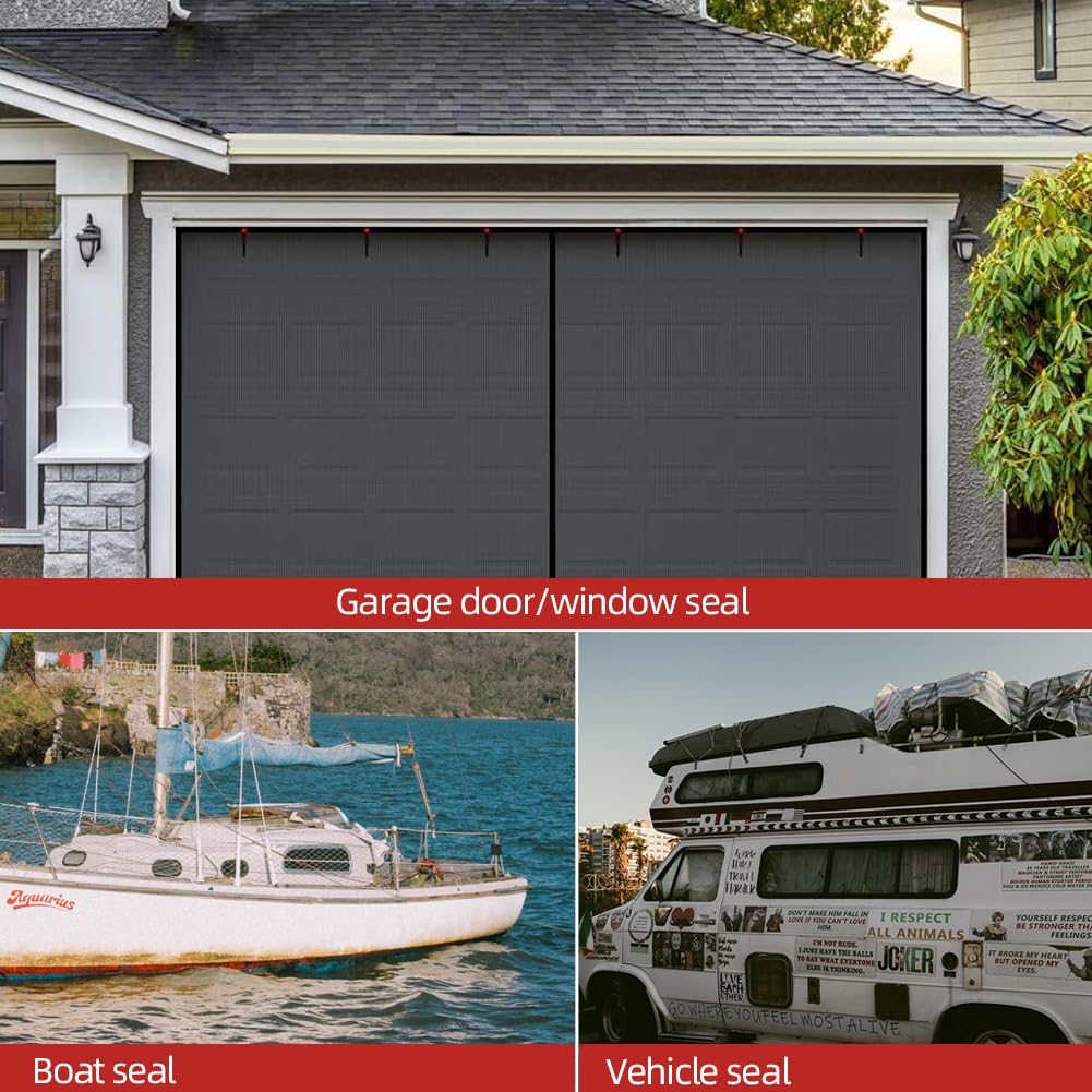 Aroilder Foam Rubber Seal Strip, Self-Adhesive D Shape EPDM Rubber Weather Stripping for RV, Boat, Auto, Truck, Marine, Garage Doors/Window and More, W:1"; H:0.5",13Ft