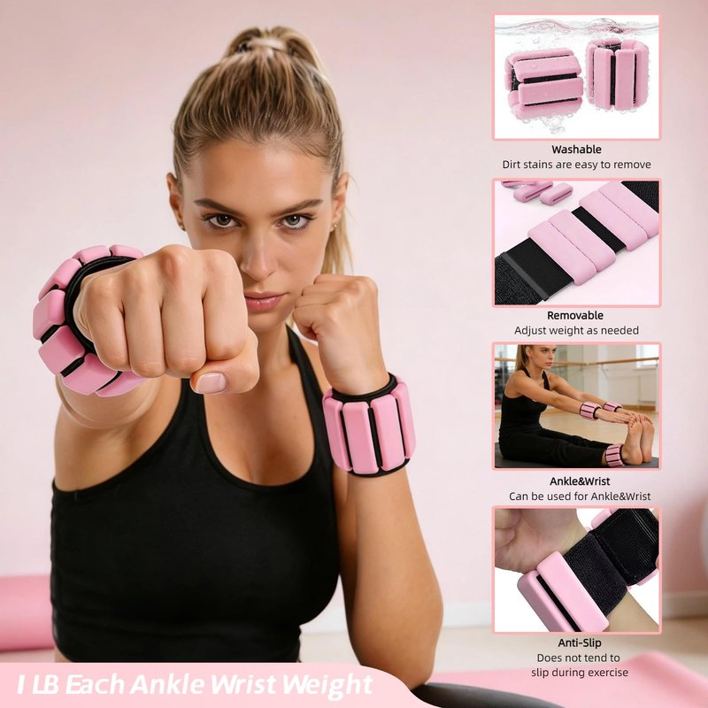 VNNYEOZ Pilates Equipment Kit for Home Workout,Pilates Ring and Ball Set,Pilates Essentials Accessories Kit for Women with Core Sliders,Adjustable Ankle Wrist Weight,Exercise Resistant Bands