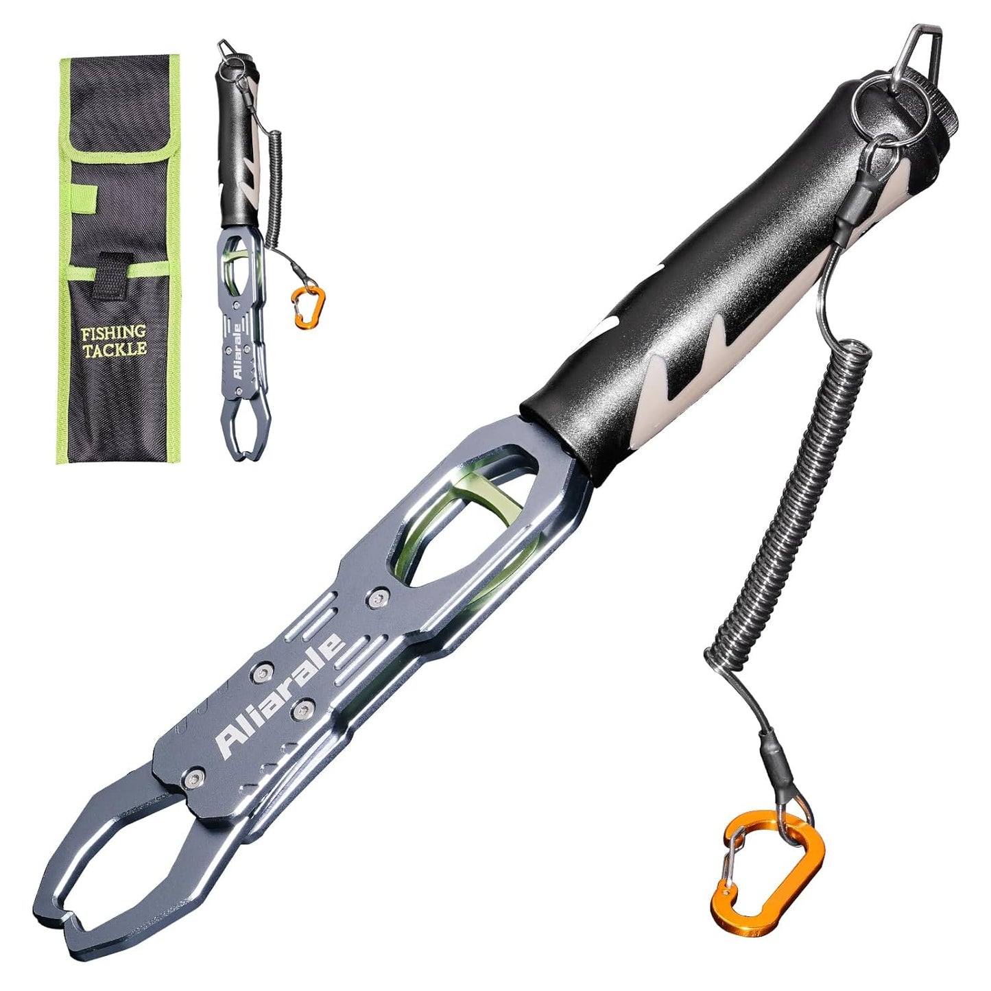 Skiennix Fish Lip Gripper - Professional 40 lb Fish Holder with Weight Scale & 360° Rotation