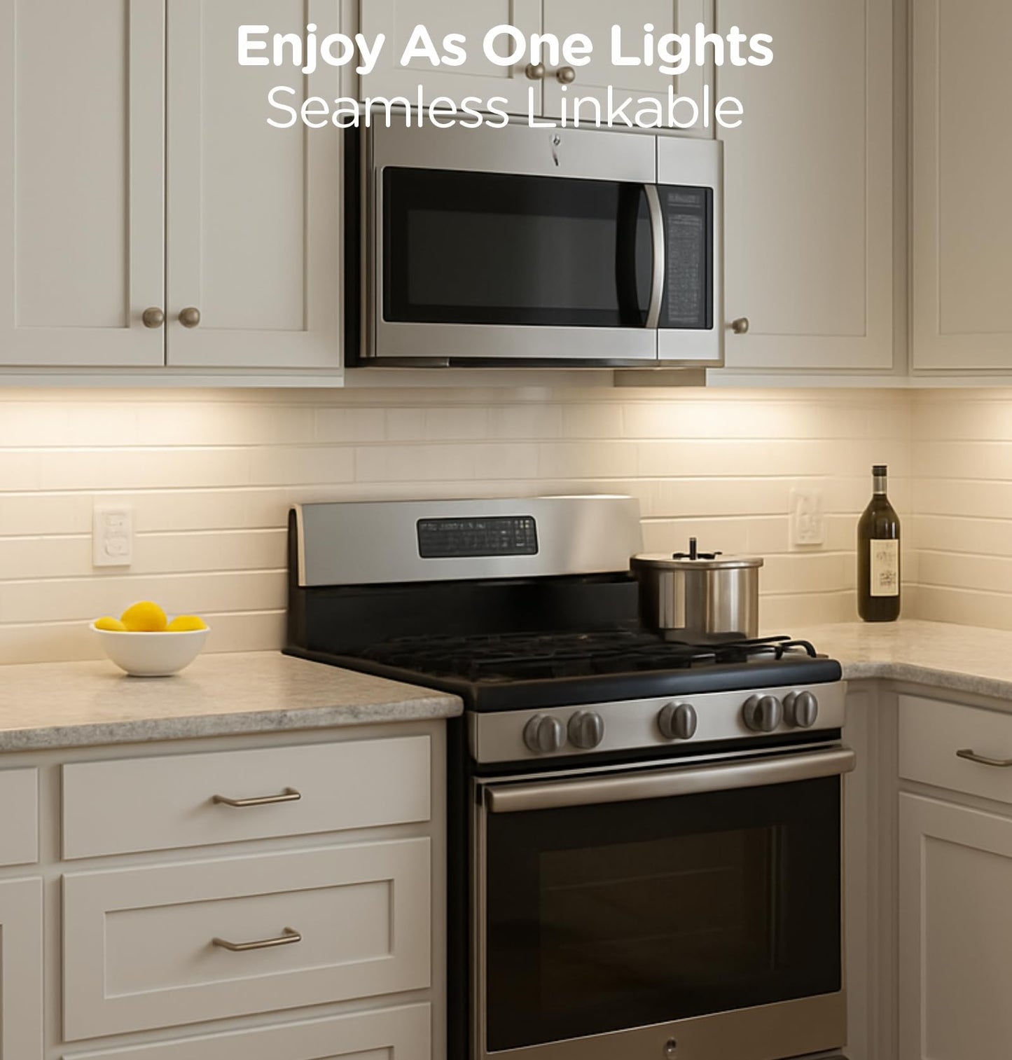 Leetdud Under Cabinet Lighting Plug in, 20 Inch 2 Pcs Kitchen Counter Lights, 4000K Super Bright 1280LM,16W Ultra Thin Led Underabinet Light Bar for Cupboard,Shelf,Sink,Workbench