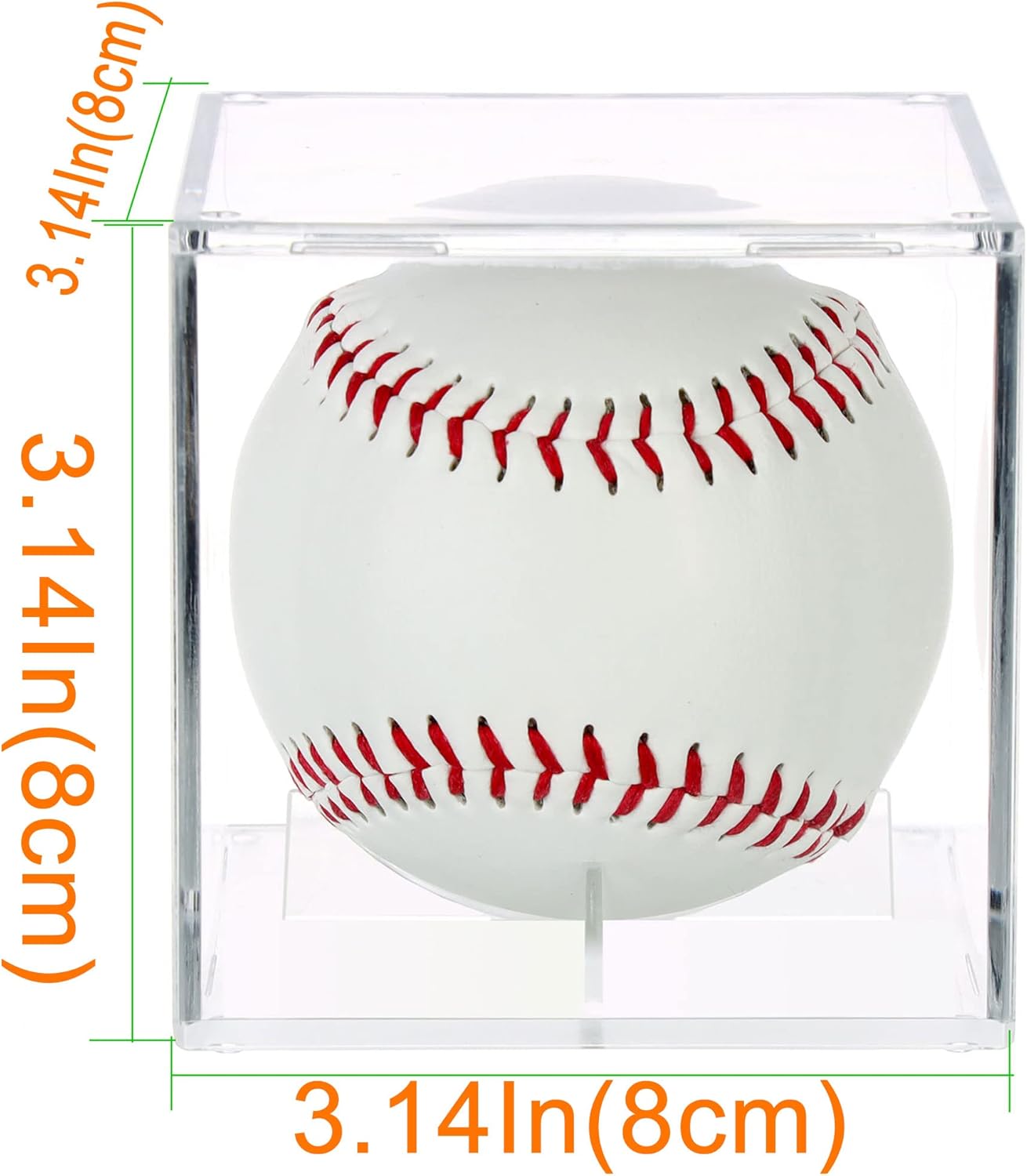 Skiennix Baseball Display Case - UV Protected Acrylic Cube for Memorabilia | 2 Pack