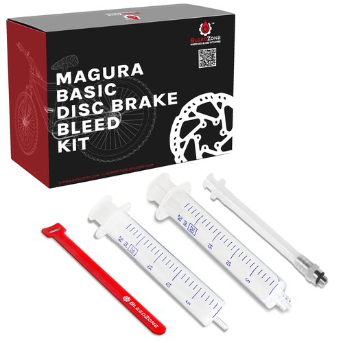 BleedZone Magura Basic Disc Brake Bleed Kit for Magura Hydraulic Brakes – MTB Brake Kit, Bicycle Hydraulic Bleeding Kit with Reusable Syringes, Hose Fittings with Adapters - Magura Bleed Kit