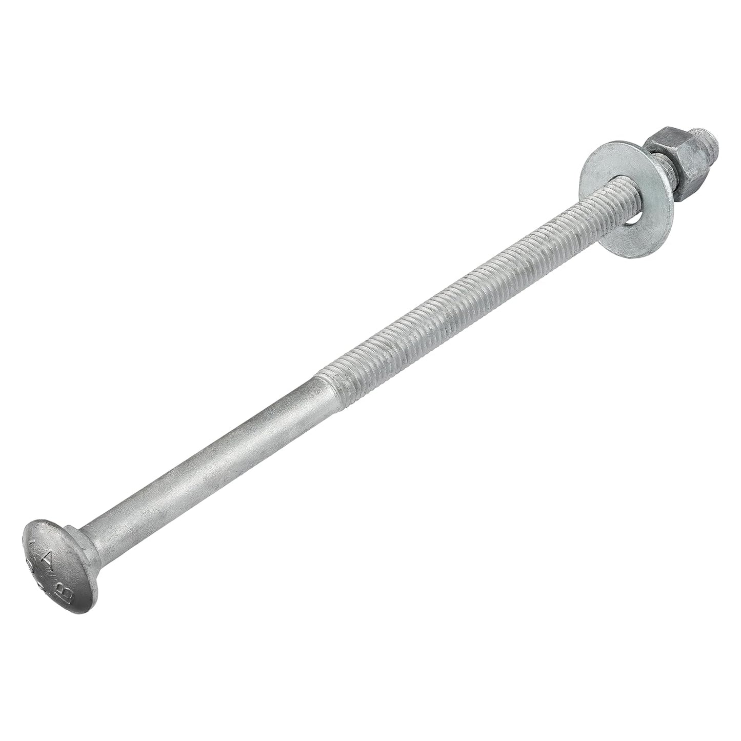 Galvanized Carriage Bolt Kit - 25 Pack 1/2" x 6" with Washers & Hex Nuts for Outdoor Use