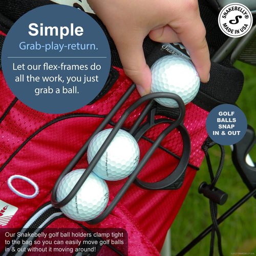 SnakeBelly Golf Ball Holder - PRO with Quick-Draw Release (Silver)