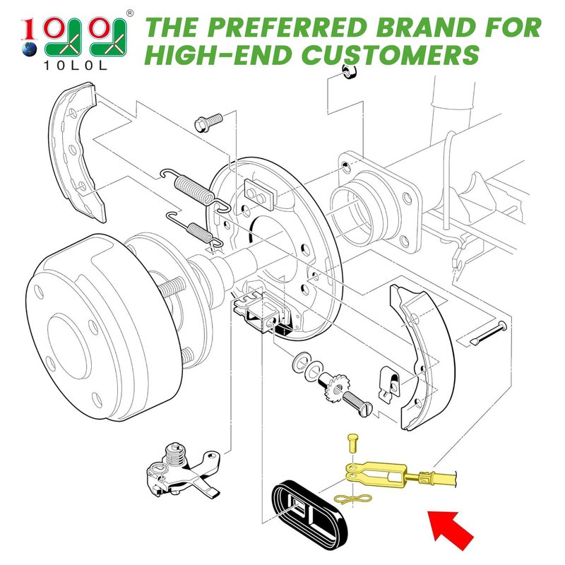 10L0L Golf Cart Club Car Precedent Brake Cable for Precedent 2004 up and Tempo 2018 up G&E,Passenger& Driver Side, OEM# 103528701 102557501 103528702 102557502 (2Pcs)