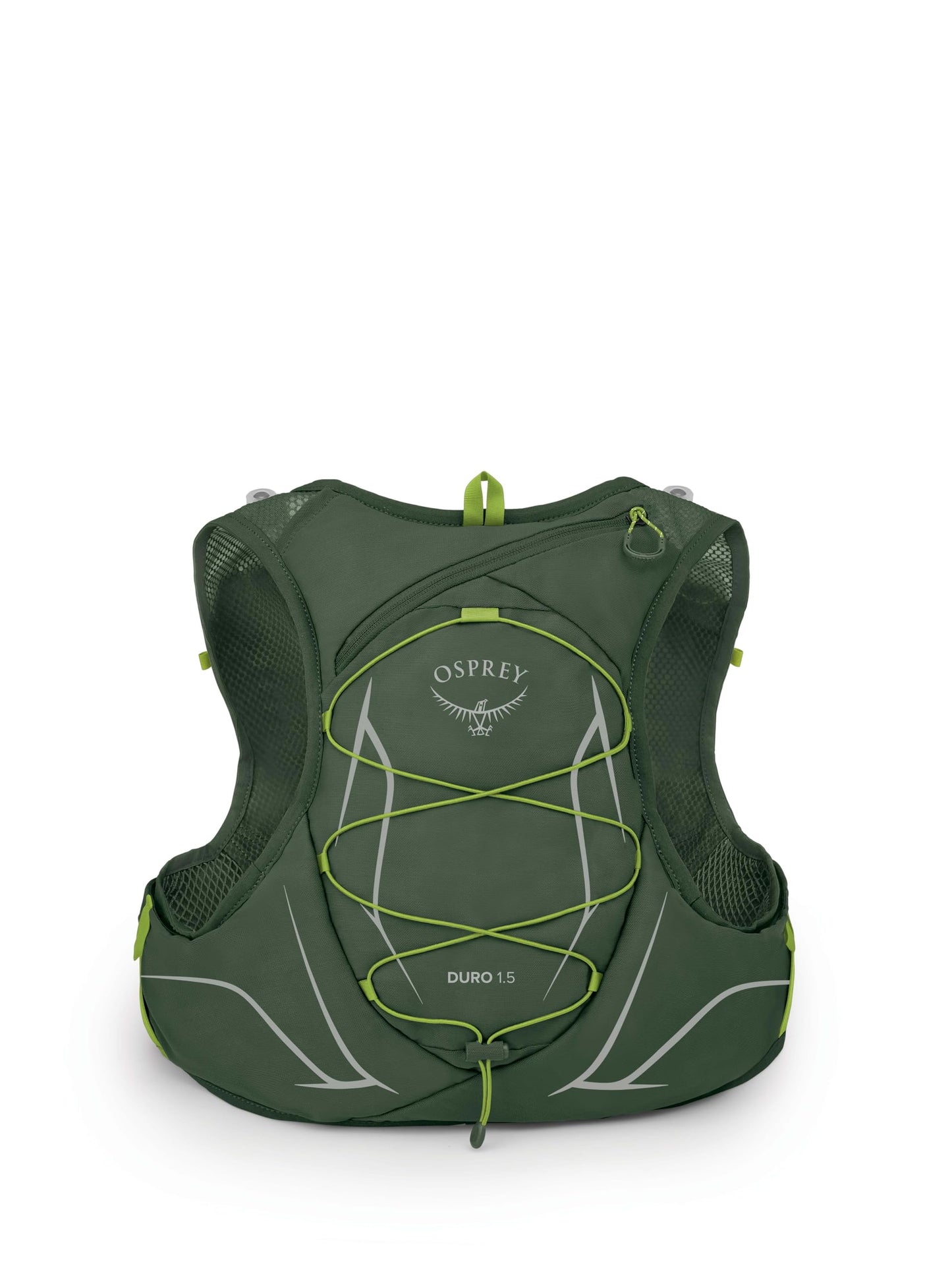 Osprey Duro 1.5L Men's Running Hydration Vest with Hydraulics Reservoir, Seaweed Green/Limon, Medium