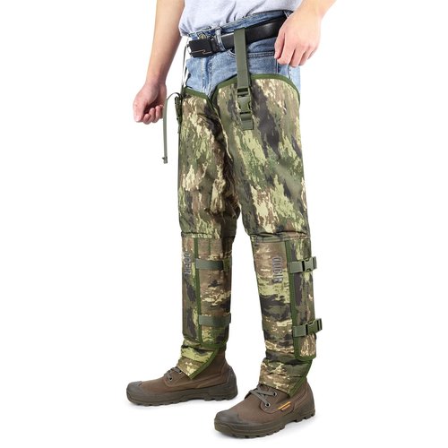 QOGIR Snake Guard Protection Chaps: Snake Bite Protection for Ankle to Thigh Snake Chaps, Hunting Full Protection for Legs from Snake Bites and Briar (Camo)