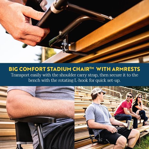 GCI Outdoor Comfort Chair - Portable Stadium Seat with Ergonomic Design | Lightweight & Durable