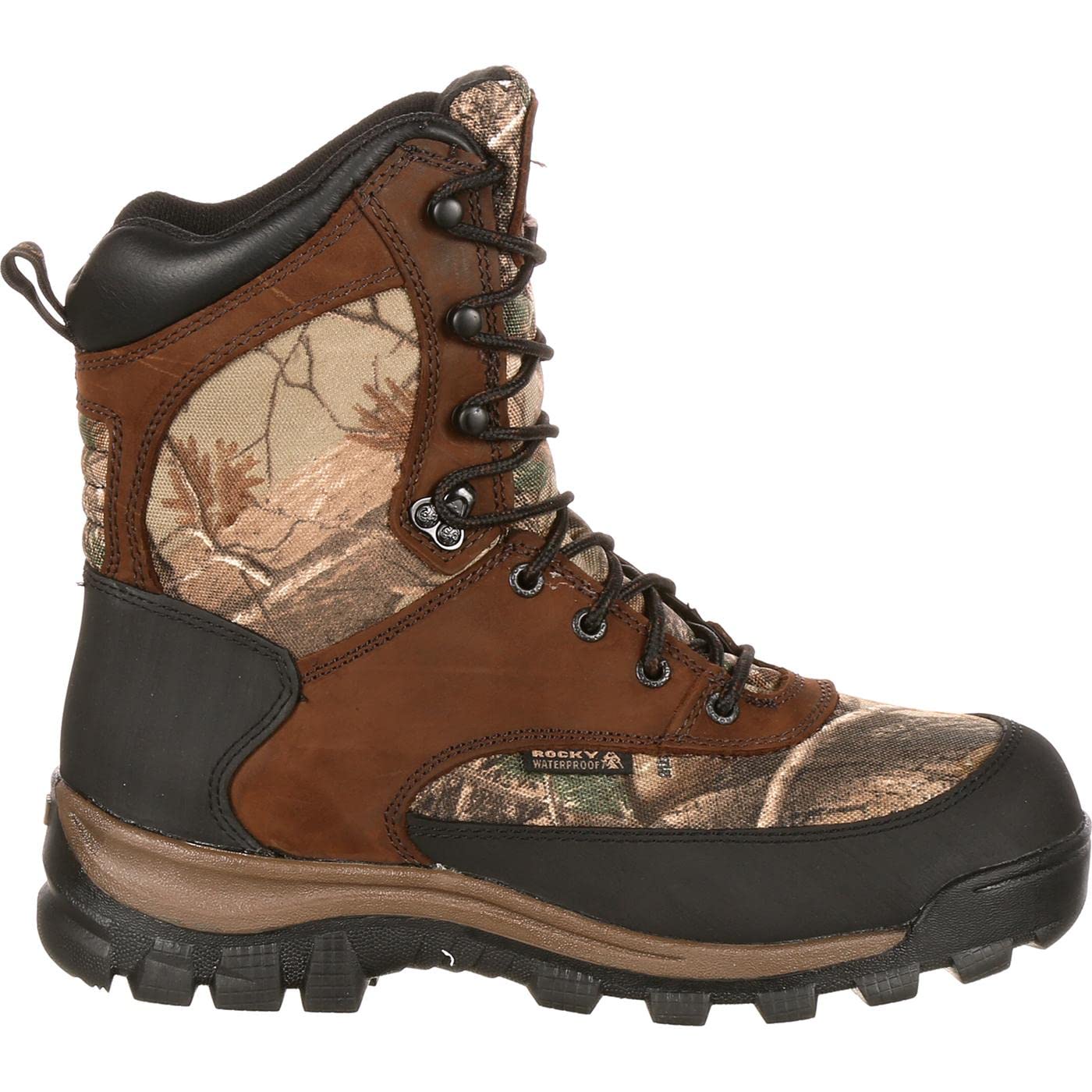 ROCKY Core Waterproof 400G Insulated Outdoor Boot, Brown Realtree Ap, Size 10(WI)