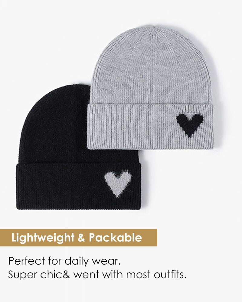 Gossifan Warm Winter Hats for Women Knit Beanie Hat Skull Cap Beanies Hats-Black