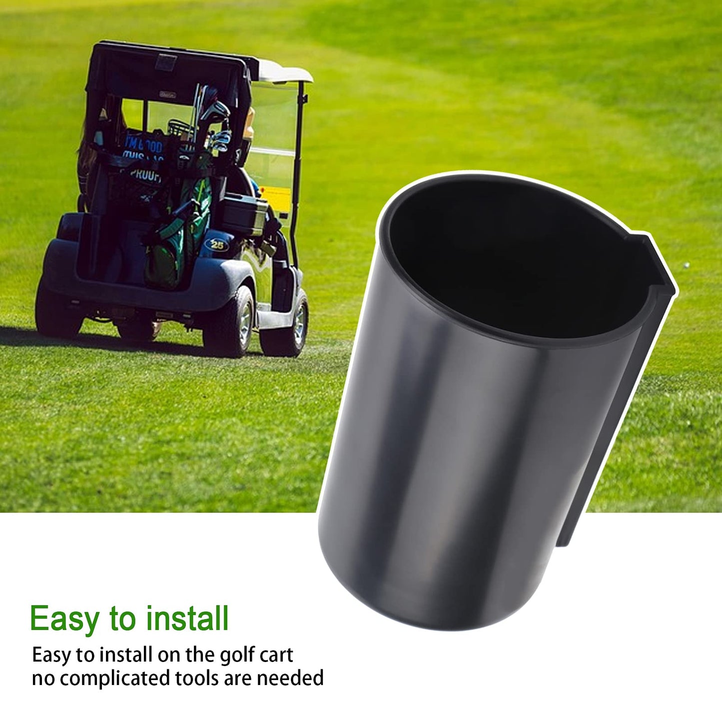 Qiilu Sand Bottle Bracket Sand Bottle Base Engineering Plastic Cart Sand Bottle Holder Bracket Engineering Plastic Universal Golfing Cart Sory