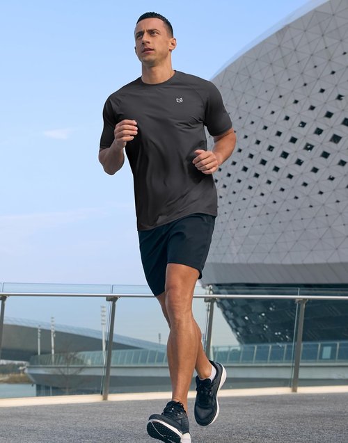G Gradual Men's Athletic Workout T-Shirts - Moisture-Wicking Short Sleeve Performance Tee for Gym & Tennis