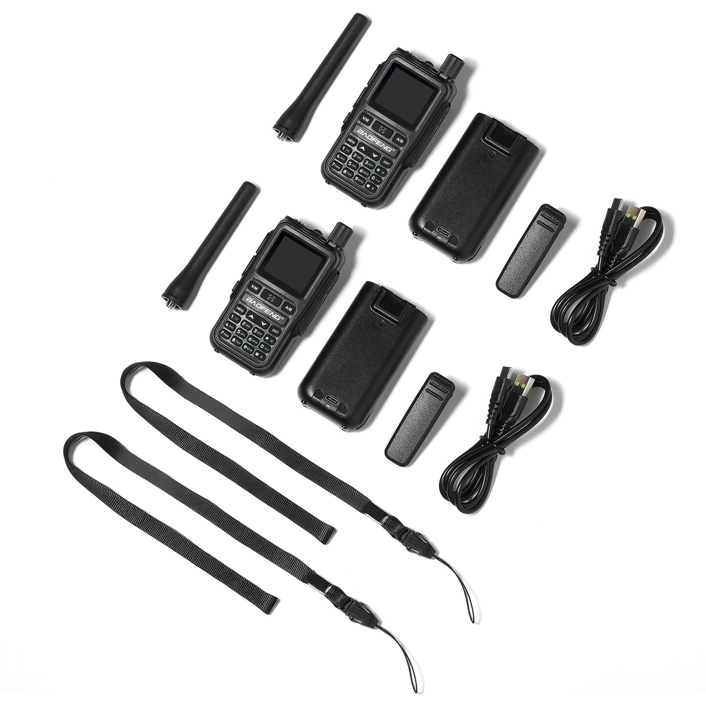 [Chirp Compatible] Baofeng UV-5G Mini GMRS Handheld Radio with BT App Programming, Long Range Walkie Talkie GMRS Repeater Capable, with 8-Band Receiver, Dual PTT, 999 Channels, for Off-Road, 2 Pack
