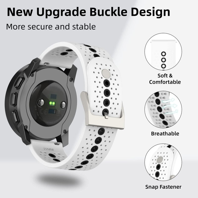 Soft Silicone Strap Compatible with Fossil Men's 44mm Gen 6/Gen 5E 44mm/Garrett/Women's Gen 5 Julianna/Carlyle for Men Watch Band Replacement Wristband Sport Band for Fossil Men's Gen 6 44mm Bands (3pcsA)