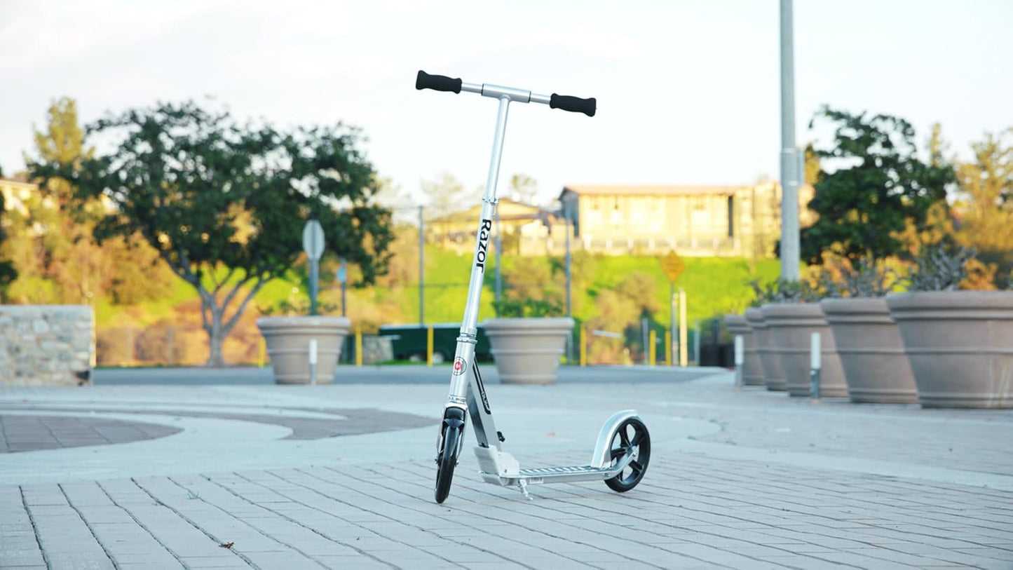 Razor A5 DLX Kick Scooter for Kids 8+ | Foldable Design, 8" Urethane Wheels, Supports Up to 220 lbs