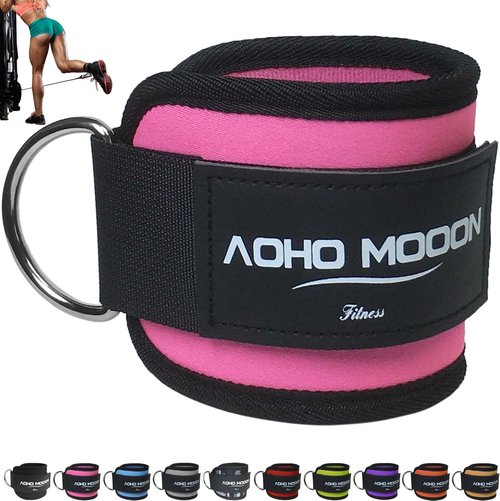 Comfortable Adjustable Ankle Straps - Glute Cuff for Cable Machines | One Size Fits All