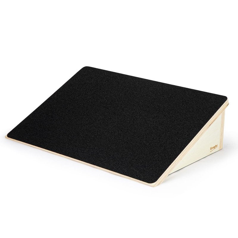 StrongPal Wooden Slant Board for Squats & Calf Stretching – 19.6" Extra-Wide Non-Slip Surface, 1000 lbs Capacity, Durable Strength Training Wedge for Lower Body Workouts & Flexibility Training