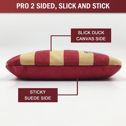 Dual Sided Cornhole Bags - Professional Regulation Set of 8 | Slick and Stick Design