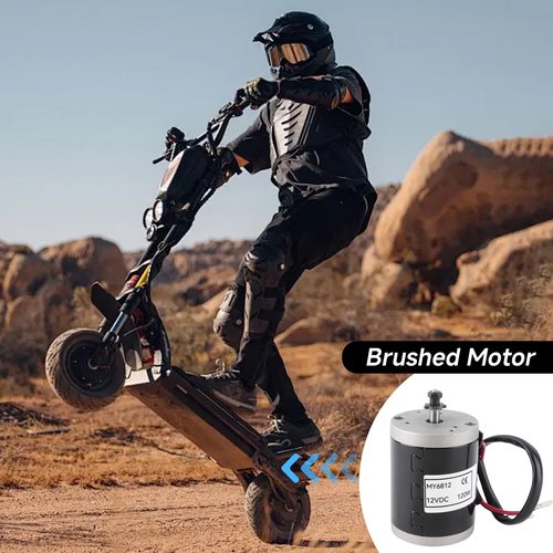 Ktsxxops Brushed Motor, MY6812 12V 120W High Speed Electric Scooter Motor with 9 Tooth, Brush Motor DC for Electric Folding Scooters, Mini Dirt Bike Part Replacement