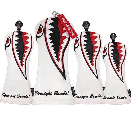 New Flying Tiger Warshark Golf Head Cover for Golf Head Club Available for Driver/Fairway/Hybird Club (Fairway Cover)