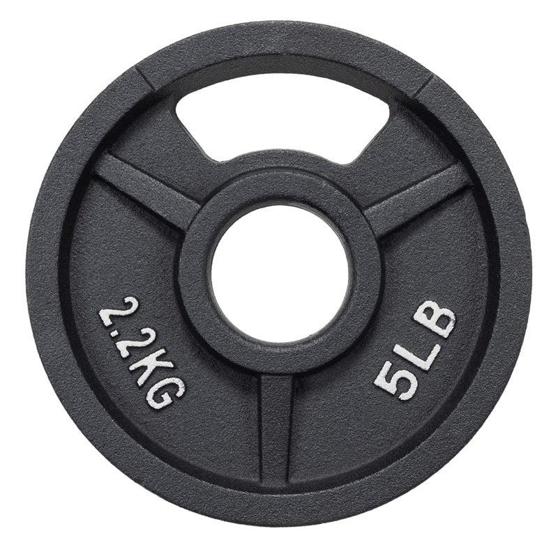 Signature Fitness Cast Iron Plate Weight Plate for Strength Training and Weightlifting, 1-Inch Center (Standard), 2.5LB (Set of 4)