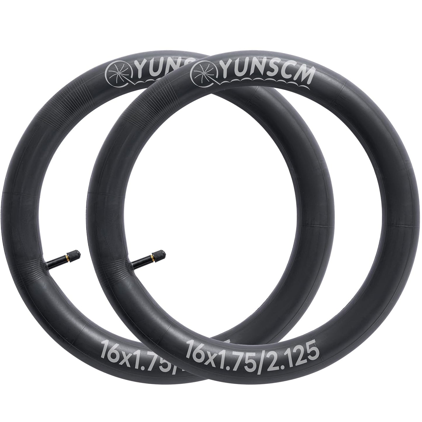 2 PCS 16" Bike Tubes 16x1.75/2.125 Schrader Valve 47/57-305 Bicycle Tubes Compatible with 16 x 1.75 16x1.90 16 x 1.95 16x2.0 16 x 2.10 16 x 2.125 Bike Tire Tubes
