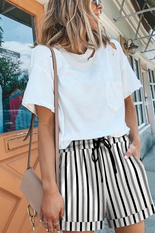 Angerella Women’s Casual Shorts - Comfy Elastic Waist with Pockets | Summer Pull-On Design