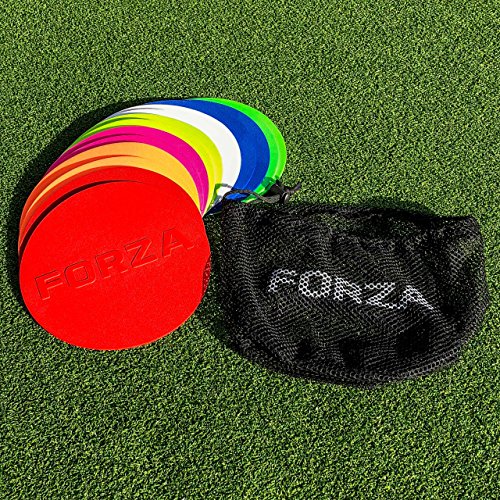 Flat Disc Markers for Soccer Training - Standard White (7in) - Set of 10