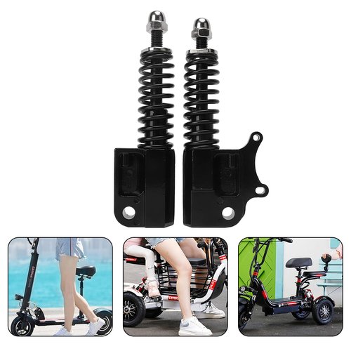 Yolispa Electric Scooter Front Shock Absorber Set, 2PCS Suspension Shock Spring Absorber for 10in Scooter Accessories, Aluminum Alloy Spring Damping System