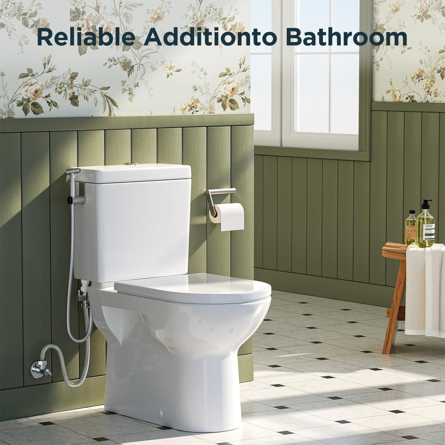 Handheld Bidet Sprayer for Toilet, Stainless Steel Jet Spray Kit Adjustable Pressure, Leak-Proof Jet Spray, Feminine Wash & Muslim Shower, Wall/Toilet Mount