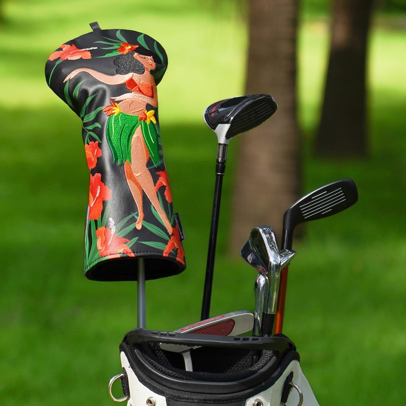 Craftsman Golf Club Head Cover Driver Head Cover Golf Headcover for Driver Hawaii Style Leather Driver Headcover Fits 460cc Club