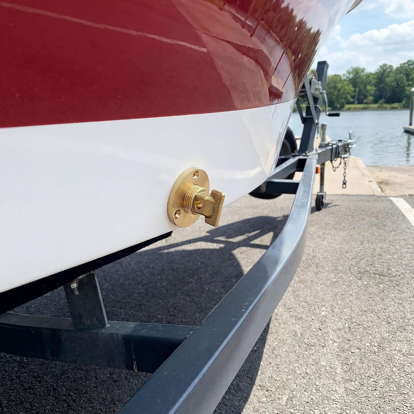 Skiennix 4 Pcs Boat Drain Plugs - 1/2" NPT Solid Brass for Hulls | Durable Garboard Spare Plug