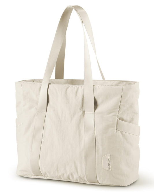BAGSMART Tote Bag for Women with Zipper, Gym Tote with Compartments, Laptop Work Tote Nurse Dance Yoga Bag for Sport, Travel