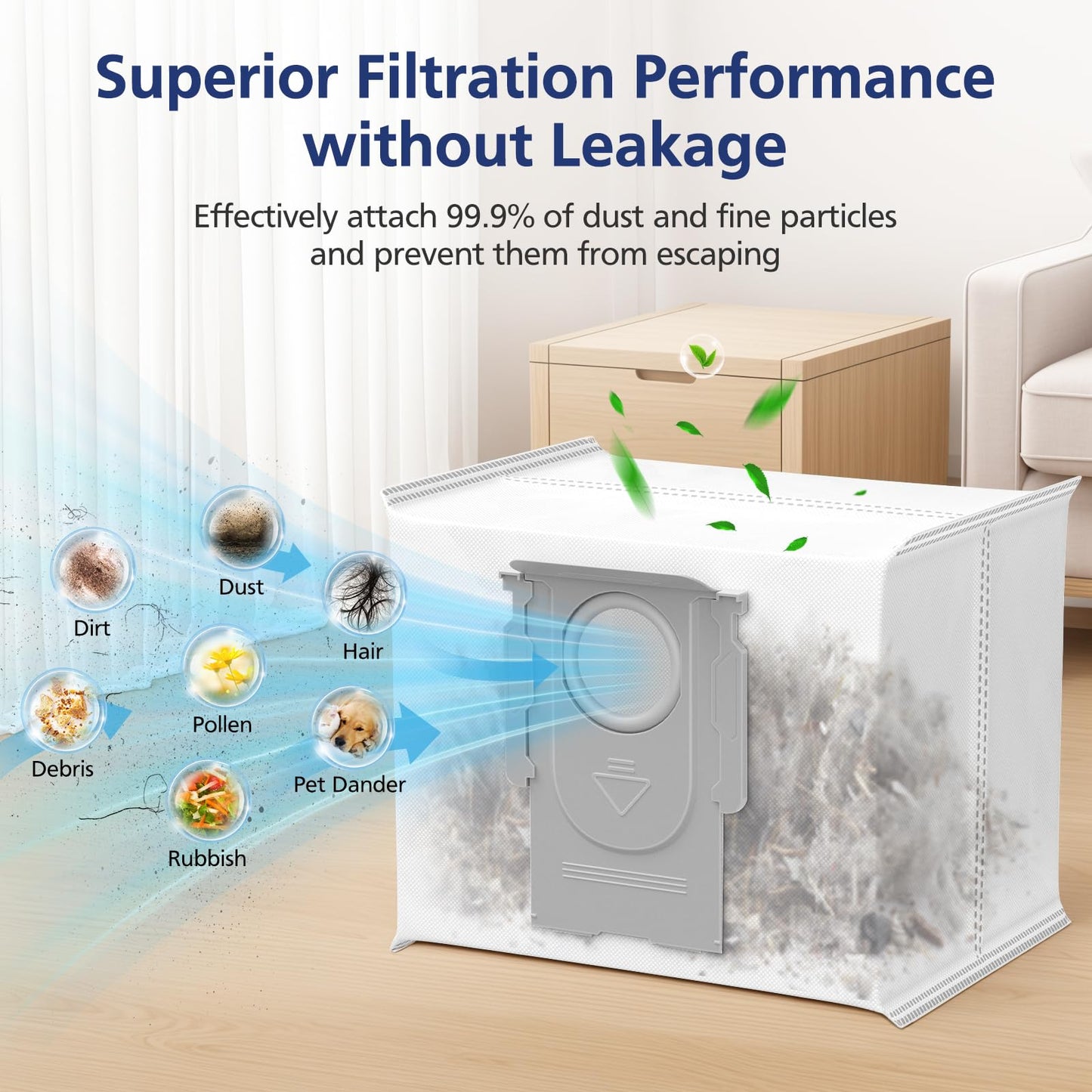 12 Pack Q5 Dust Bags for Roborock Q7 Max, Q7 M5+, Q10 S5+, Q10 X5+, Q8 Max+, Q5 Max+, Q7 Max+, Q5 Pro+, Q5 Pro, Q5+, S8 Pro Ultra, 3.6L Vaccum Bag for S8+, S7 MaxV Ultra, Q7, Q7+, S7 Max Ultra