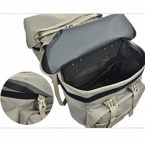 TGpao Large Saddle Bags for bike,Waterproof 50L Panier bag for Bicycles/MTB/E-Bike,Bike Trunk Bag With Reflective Stripes (Army green,50L)
