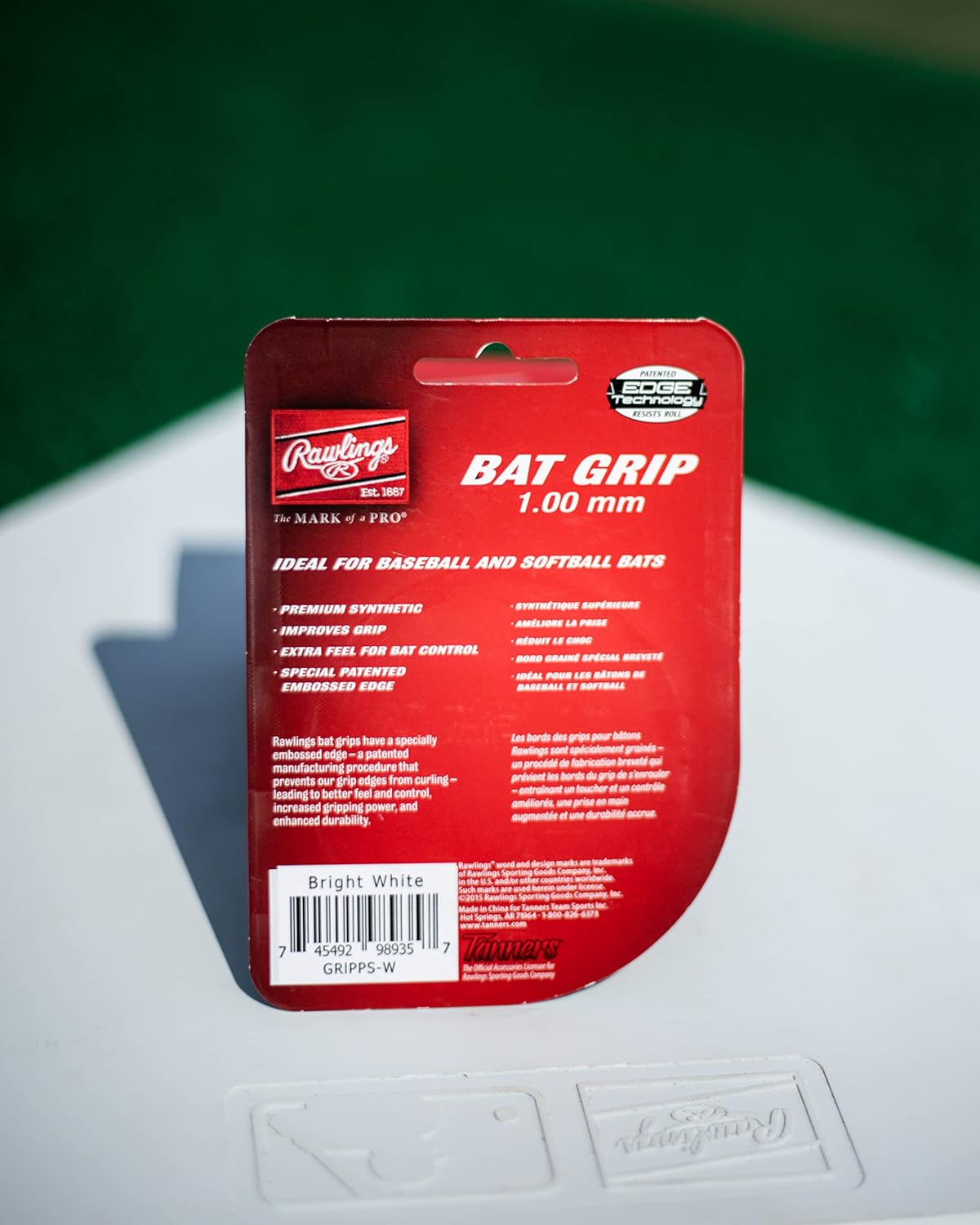 Rawlings Bat Grip - Durable 1.00mm, 1.80mm, & 2.75mm Options | Perfect for Baseball & Softball | Multiple Colors Available