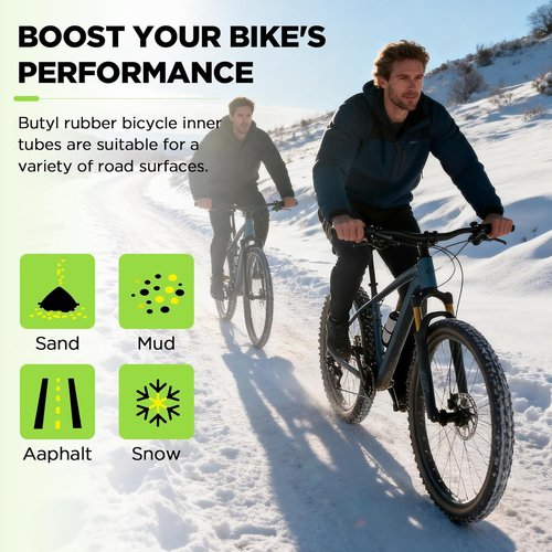 Bike Tube 2-Pack by [Brand Name] - 20/26 x 1.75/2.125 with 35mm Schrader Valve & 2 Levers | Durable Butyl Inner Tubes for MTB, Cruisers, Road Bikes
