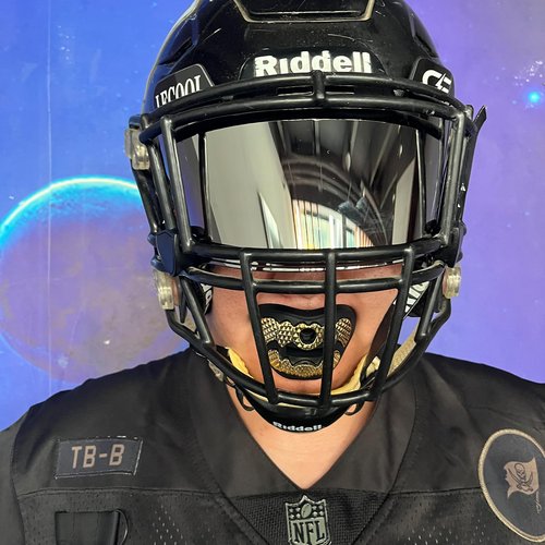 LeCool Football Mouth Guard – Rhombic Chrome Design with Strap – Maximum Protection & Airflow for Youth and Adult Athletes.