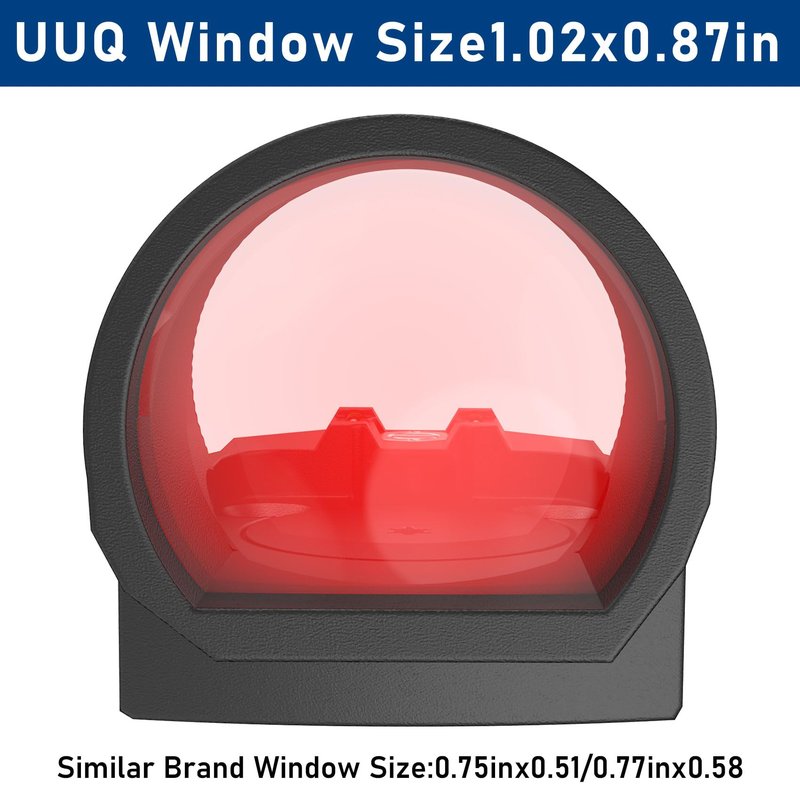 UUQ EagleC28 Shake Awake Red Dot Sight Compatible with RMR/SRO and Picatinny Mount 2moa,1x26mm Round Lens,10 Brightness Micro Reflex Optic for Rifle, Pistol and Shotgun (RMR/SRO with Fiber Optics)