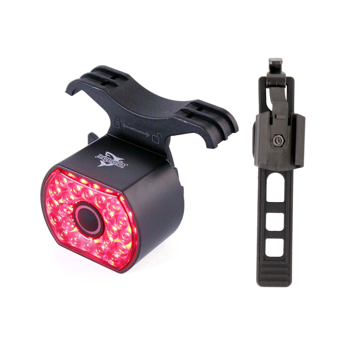 SQUALO 30 Lumens USB Rechargeable Bike Taillight, Smart Brake Sensor Bike Rear Light with 7 Light Modes 100m Viewable Range 360° Visibility IPX6 Waterproof for Cycling Safety