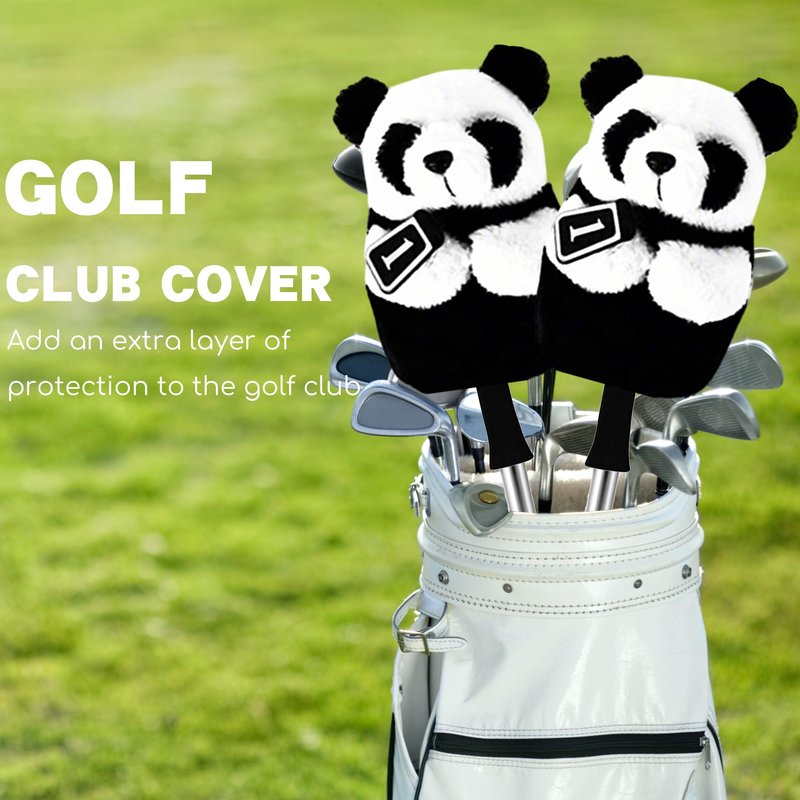 Harborway Panda Golf Driver Head Cover - Funny Golf Head Covers for Men & Women, Plush Driver Headcover Fits Most Clubs - Cute Animal Golf Head Covers Protector, for Golfers